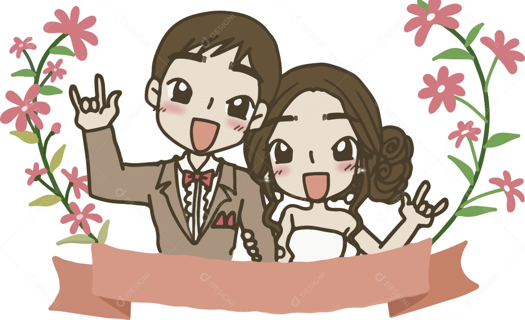 Noivos Ilustração Vetor EPS