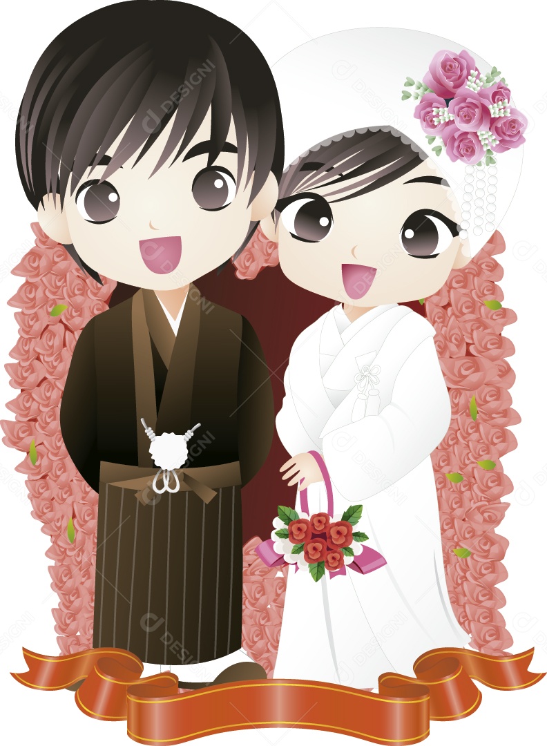 Casal Ilustração Vetor EPS