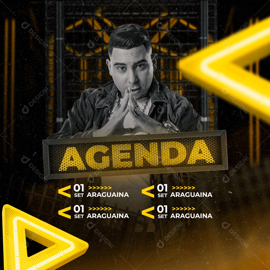 Flyer Agenda Dj Guuga Social Media PSD Editável