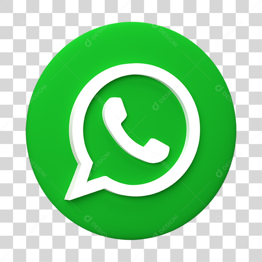 Ícone 3D WhatsApp PNG Transparente