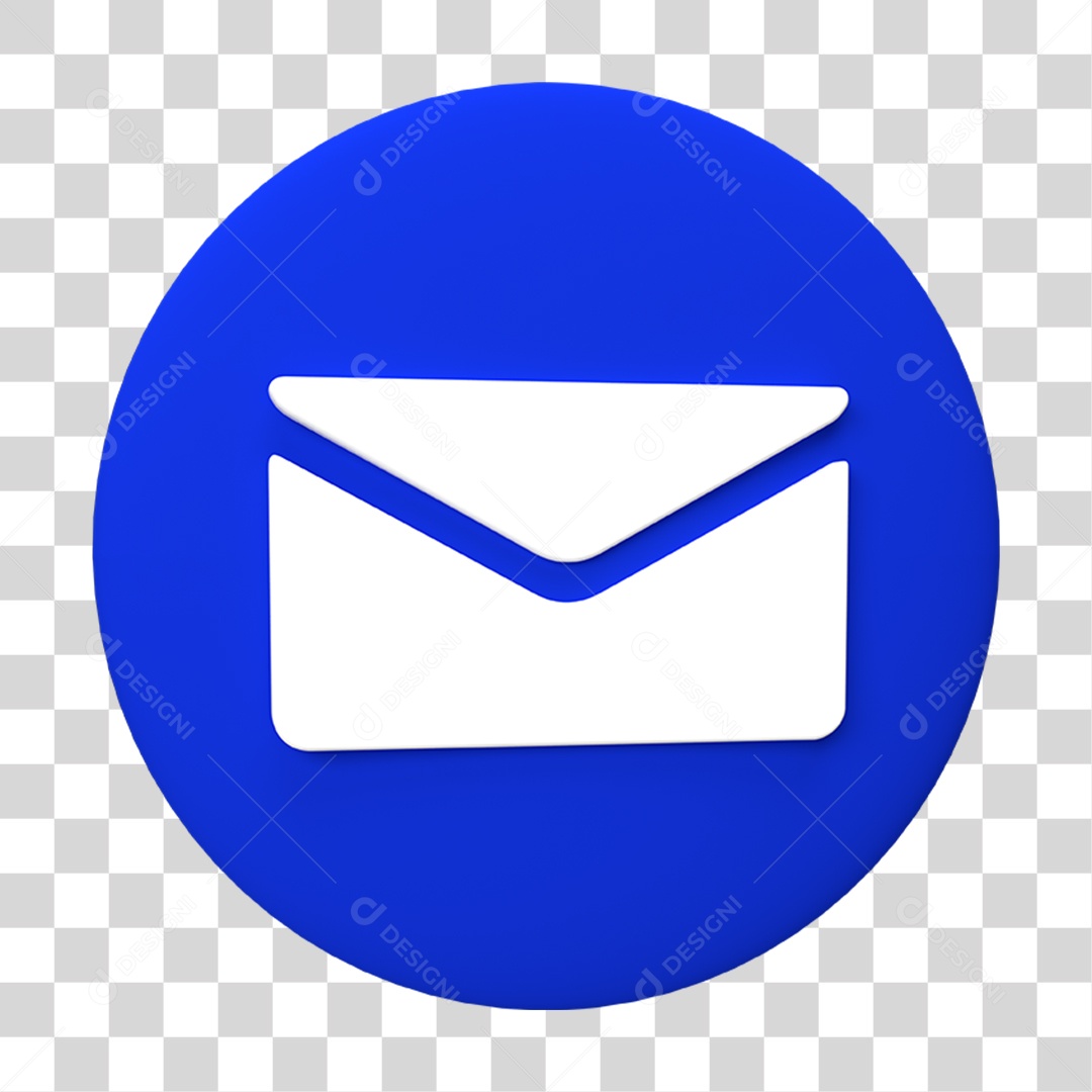 Ícone 3D E-mail PNG Transparente