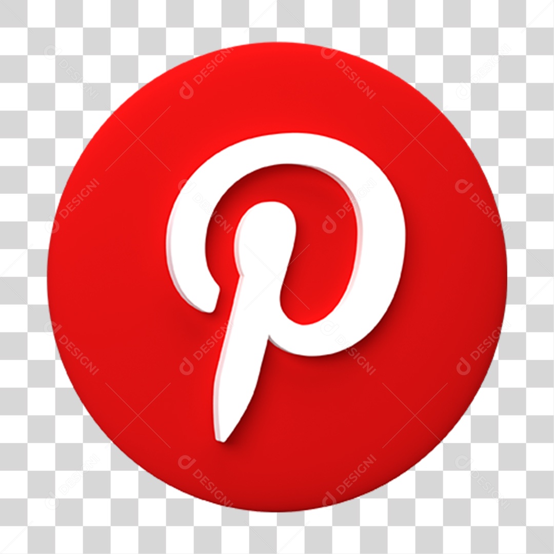 Ícone 3D Pinterest PNG Transparente