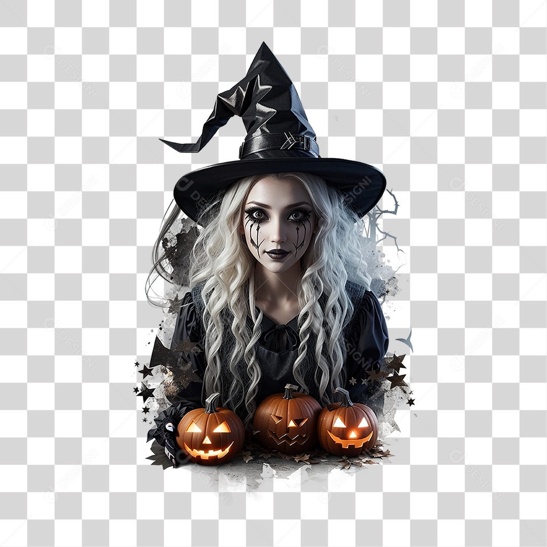 Bruxa de Halloween PNG Transparente