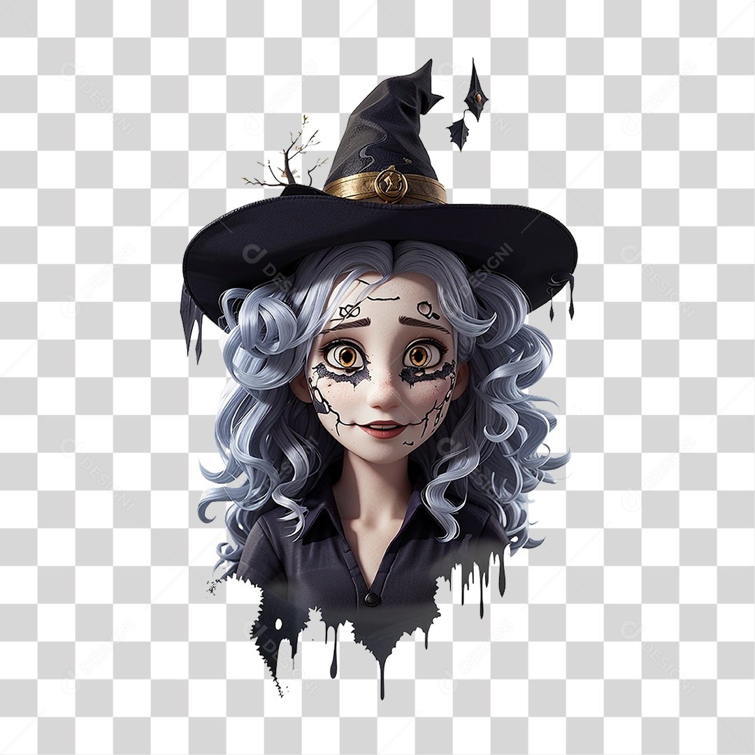 Bruxa de Halloween PNG Transparente