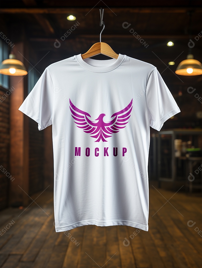 Mockup Camisa Manga Curta PSD Editável