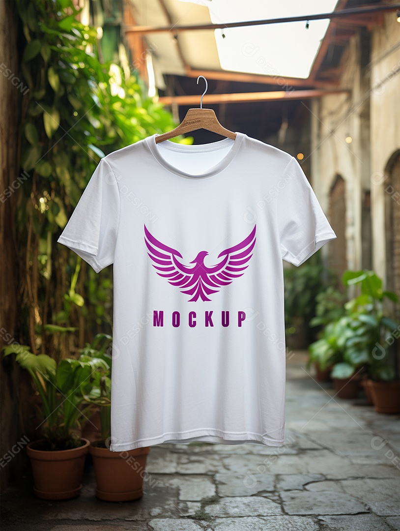 Mockup Camisa Manga Curta PSD Editável