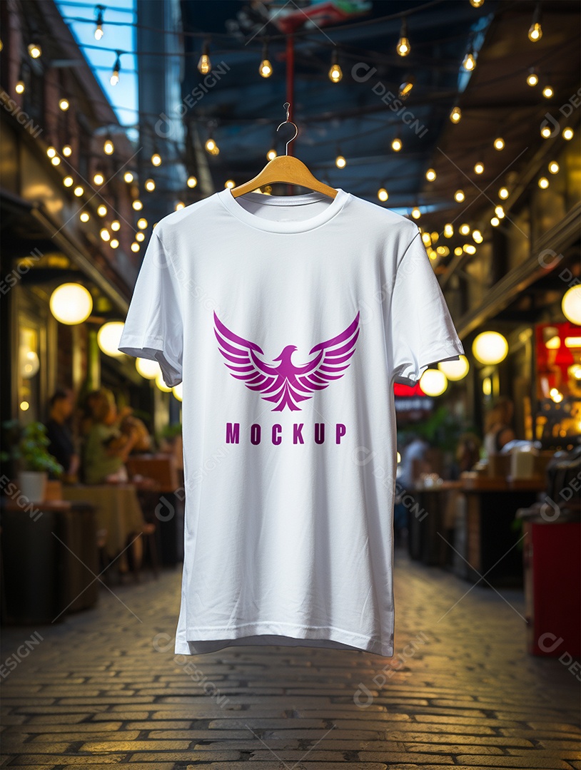 Mockup Camisa Meia Manga PSD Editável