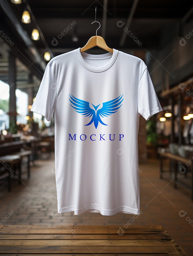 Mockup Camisa Meia Manga PSD Editável
