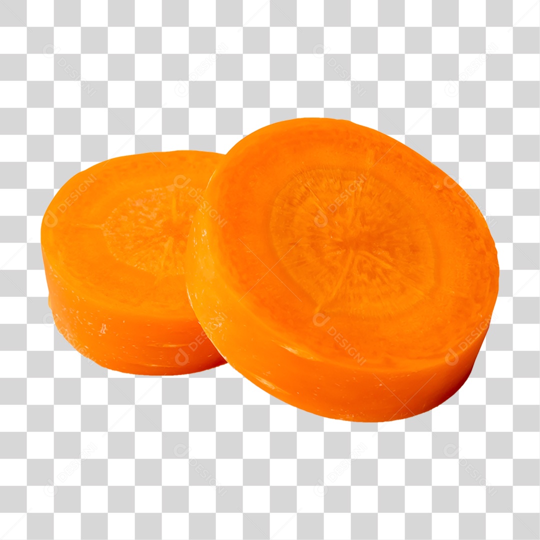 Rodelas de Cenouras Cortadas PNG Transparente
