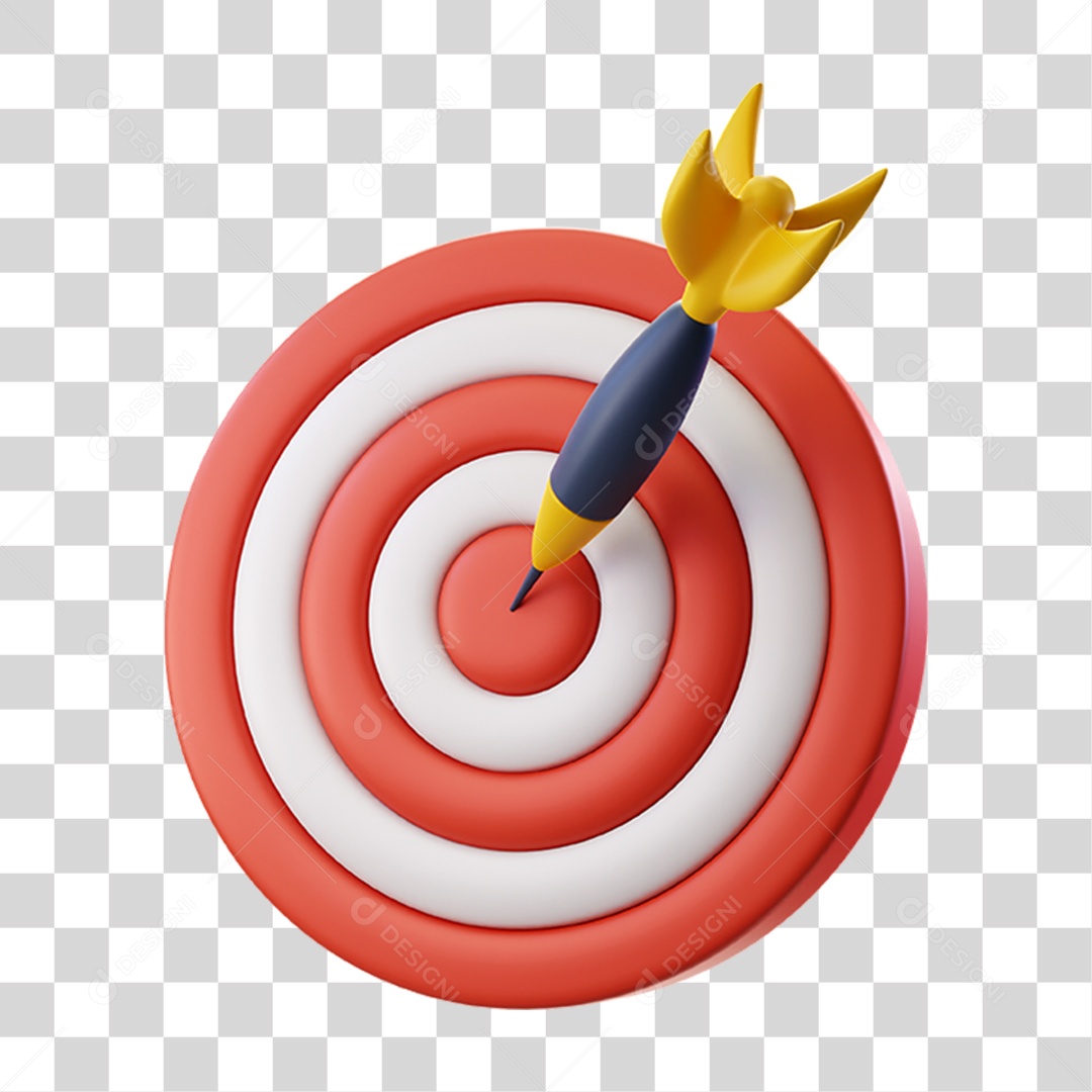 Alvo com Listras Vermelhas e Brancas PNG Transparente