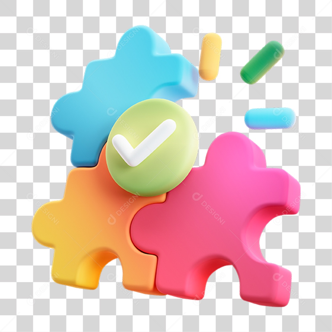 Quebra Cabeça Cores Formas PNG Transparente