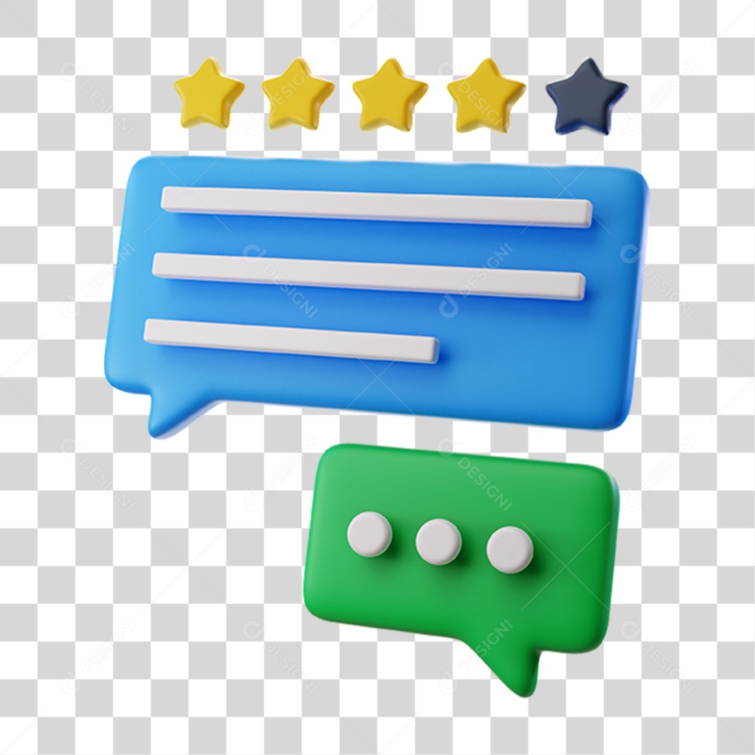 3D Online Message Conversations Transparent PNG