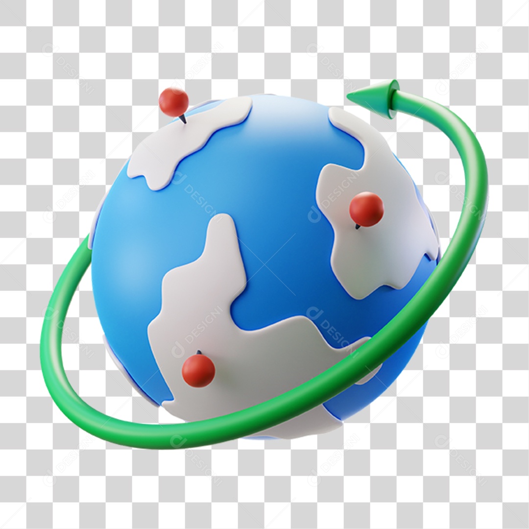 Planeta Circulando PNG Transparente