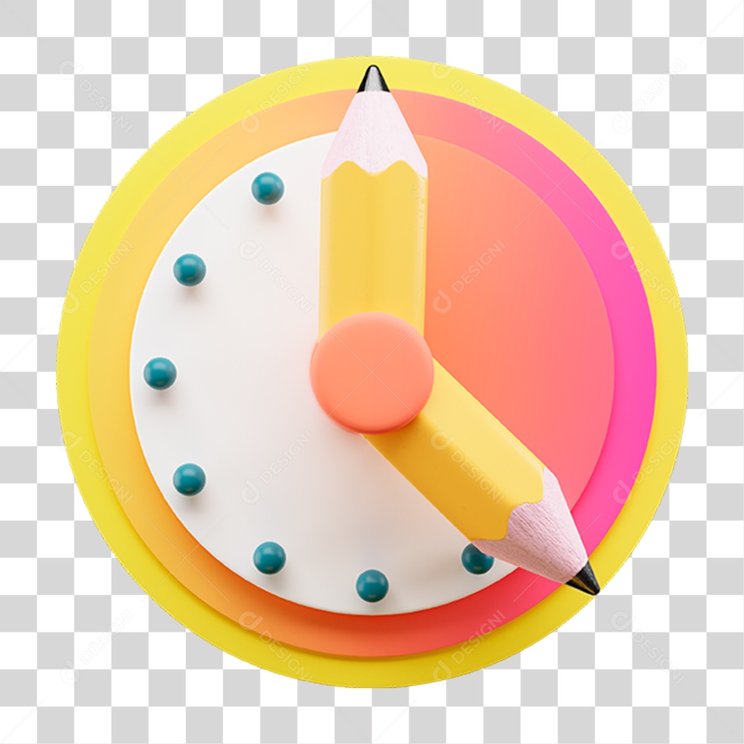 Relógio Horário Estudantil PNG Transparente