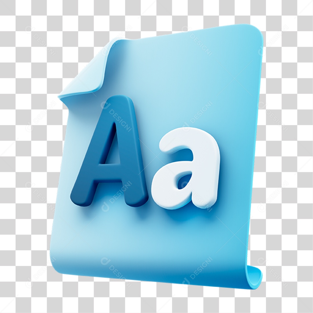 Adobe Folha Azul Letras Alfabeto PNG Transparente