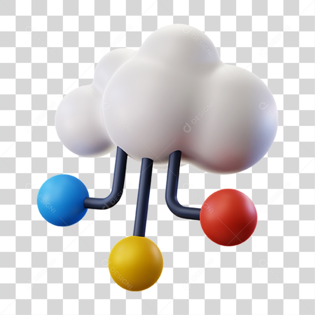 Nuvem Tecnológica PNG Transparente