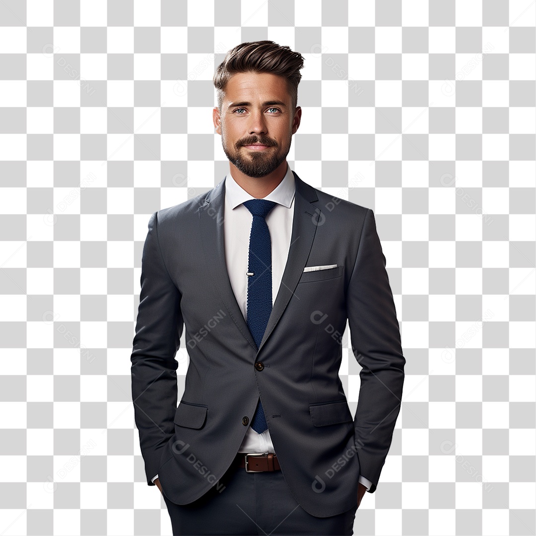 Homem Empresário de Terno PNG Transparente