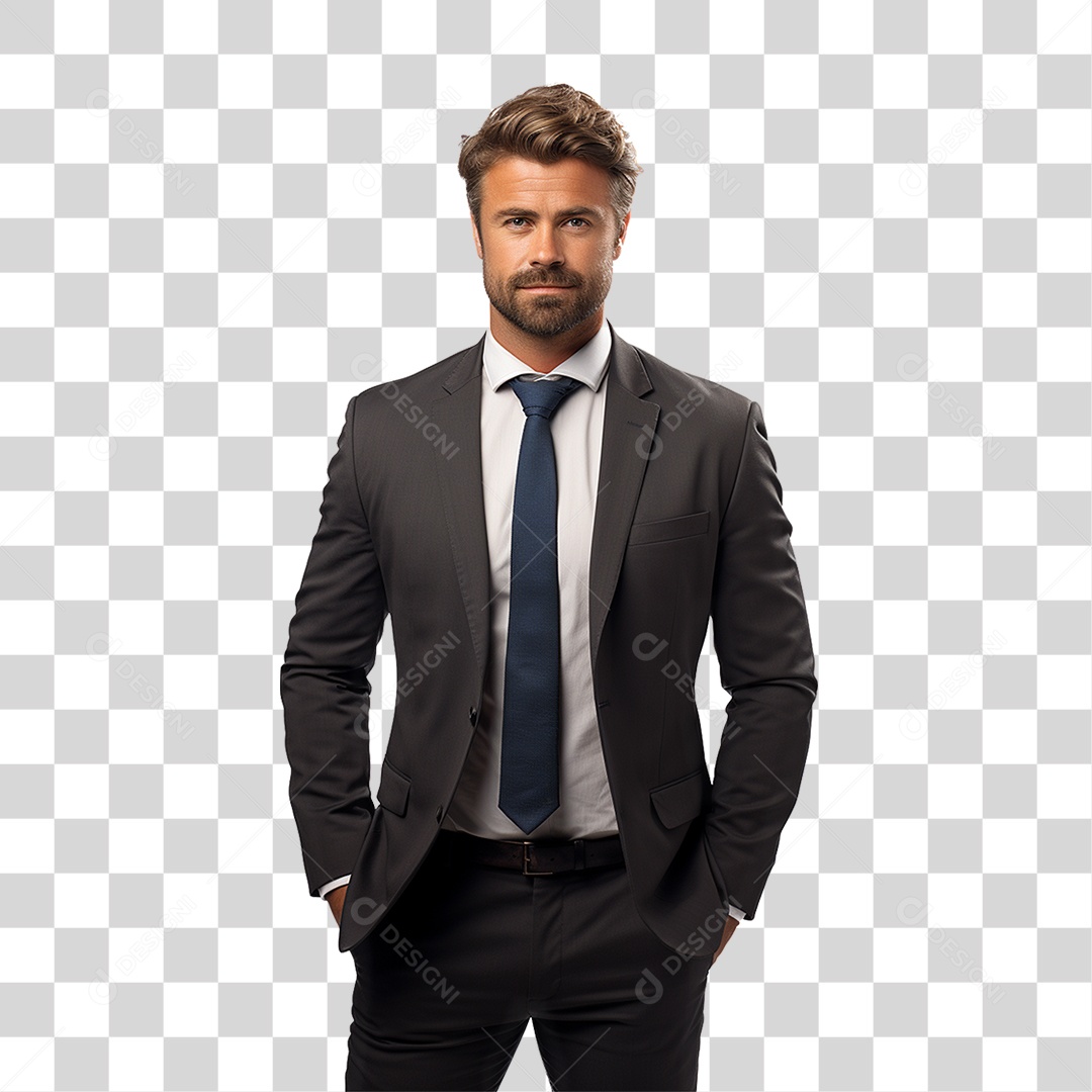 Homem Empresário de Terno PNG Transparente