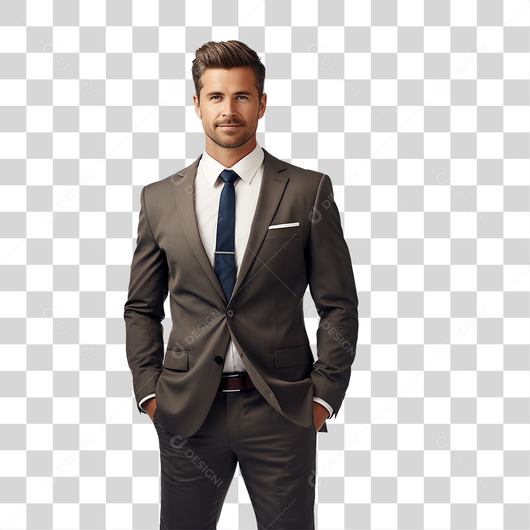 Homem Empresário de Terno PNG Transparente