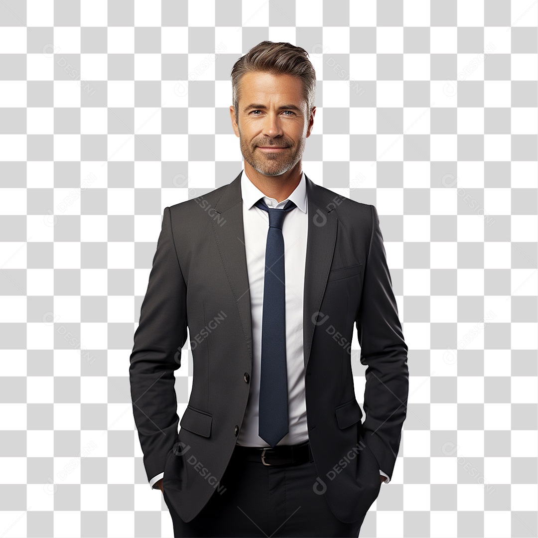 Homem Empresário de Terno PNG Transparente