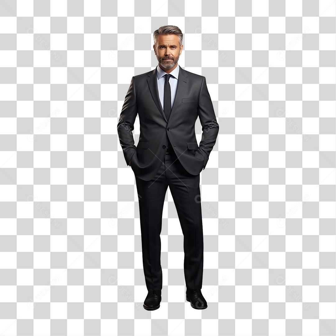 Homem Empresário de Terno PNG Transparente