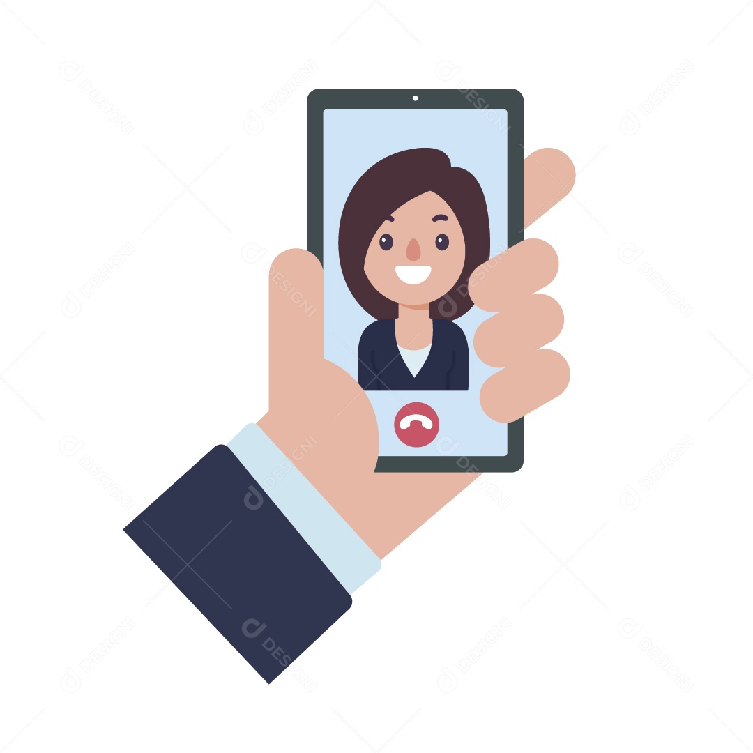 Videochamada Ilustração Vetor EPS