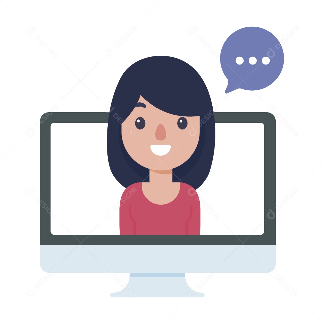 Videochamada Ilustração Vetor EPS