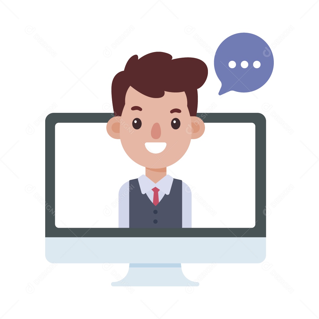 Videochamada Ilustração Vetor EPS