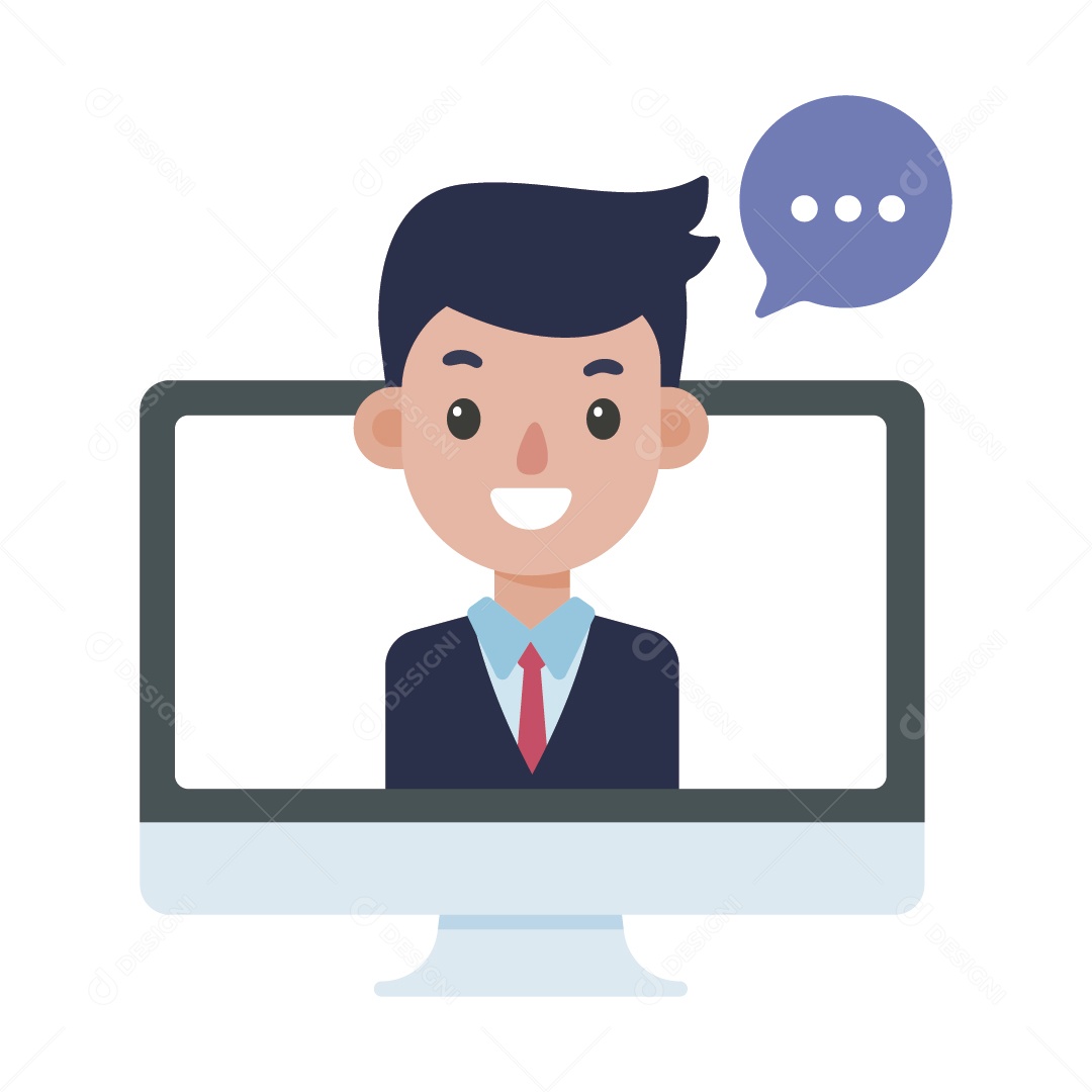 Videochamada Ilustração Vetor EPS