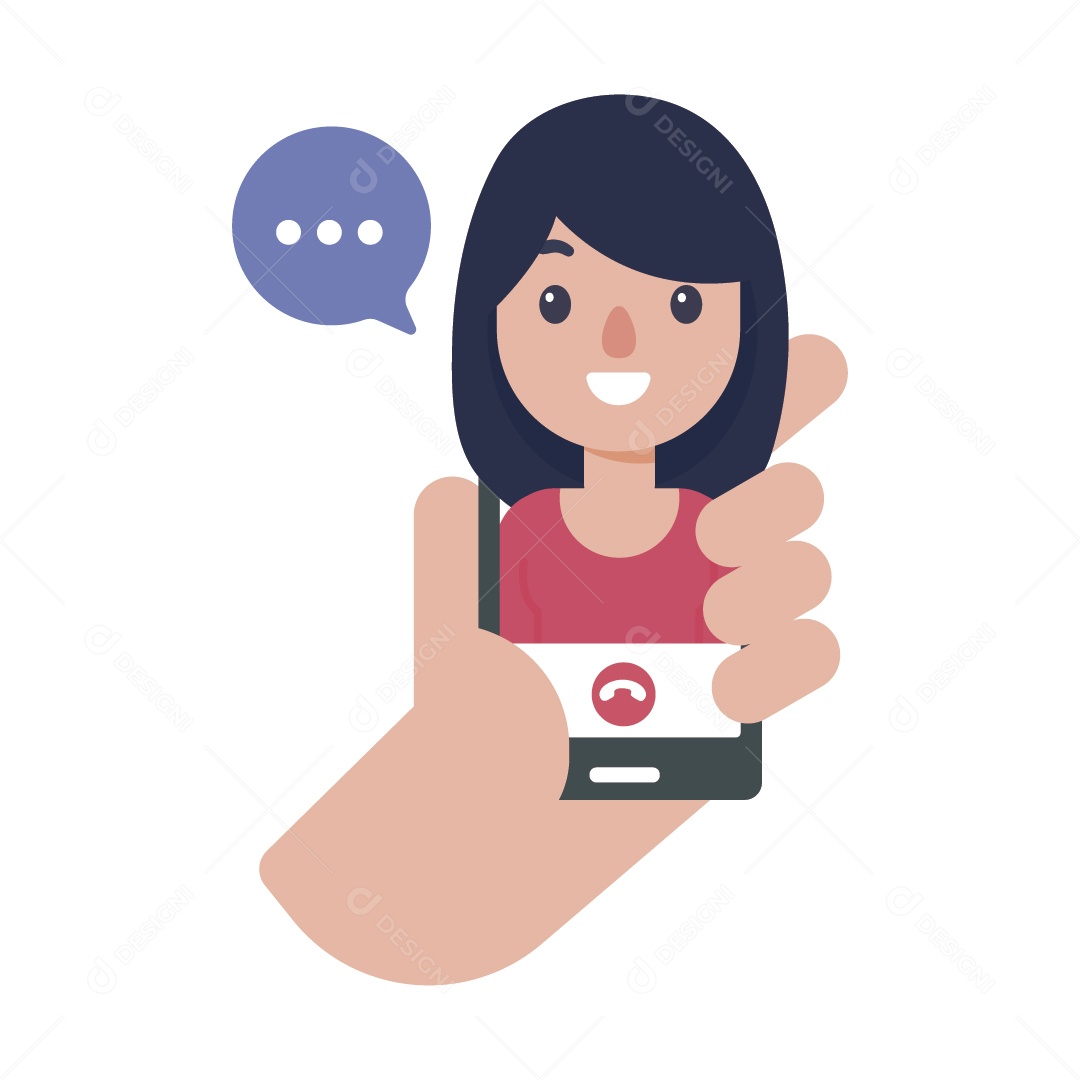 Videochamada Ilustração Vetor EPS