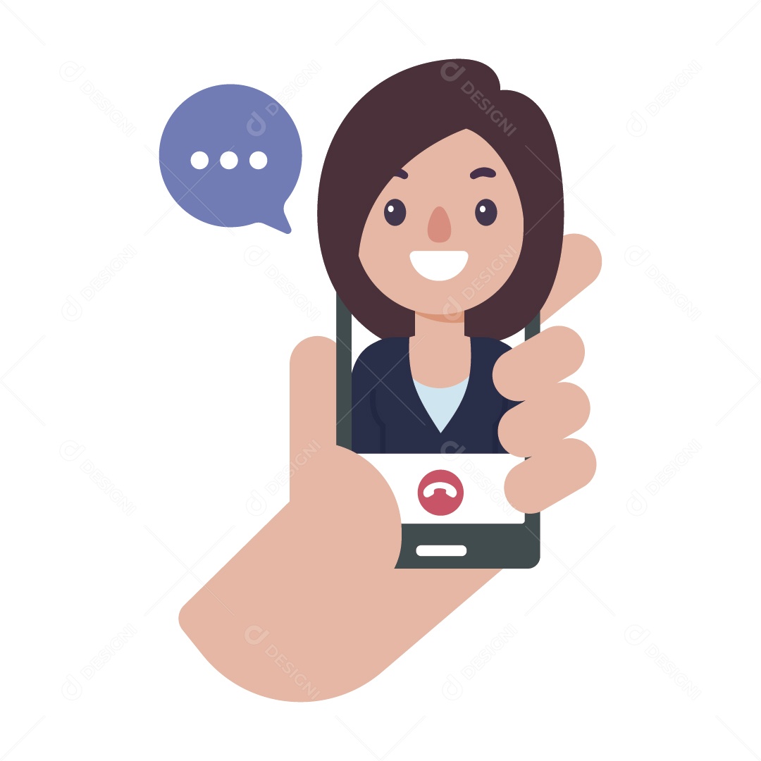 Videochamada Ilustração Vetor EPS