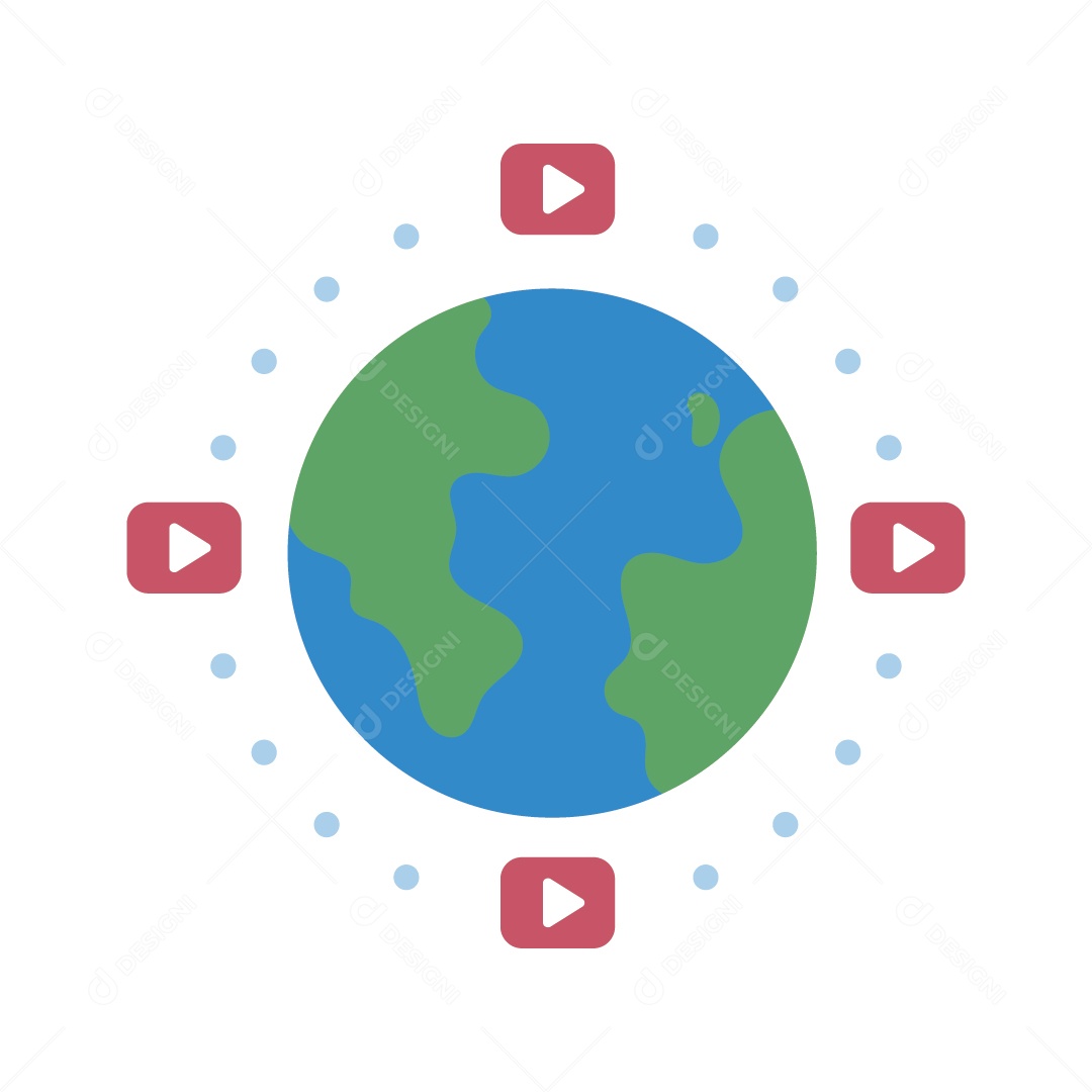 Divulgação de Vídeos Ilustração Vetor EPS