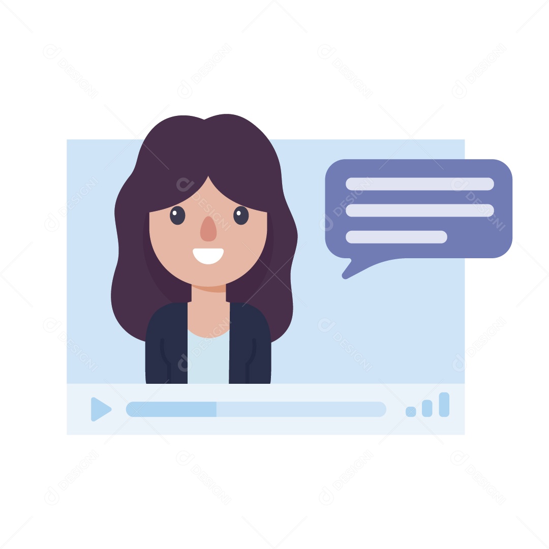 Ícone de Videochamada de Negócios Ilustração Vetor EPS