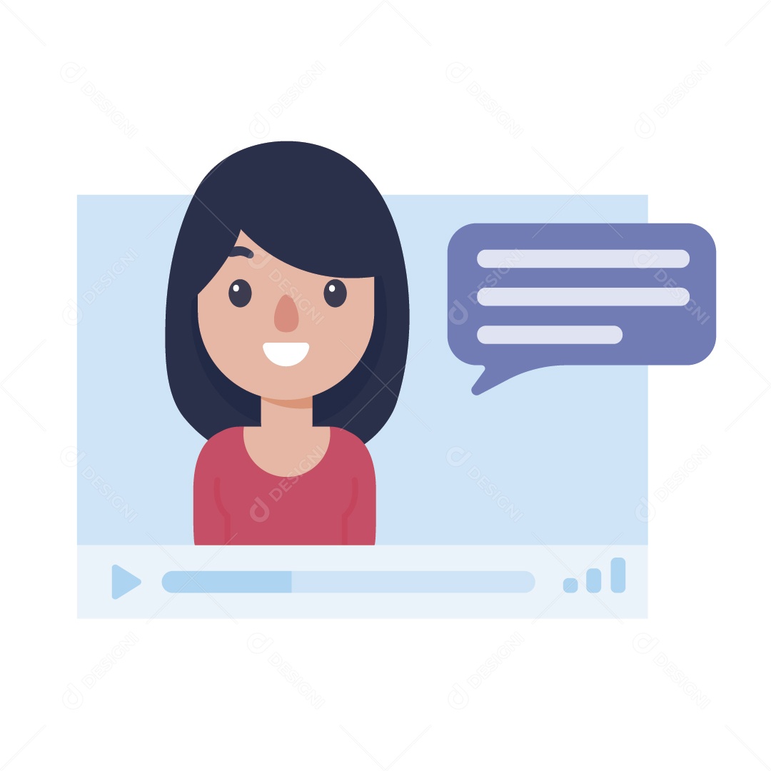 Ícone de Videochamada de Negócios Ilustração Vetor EPS