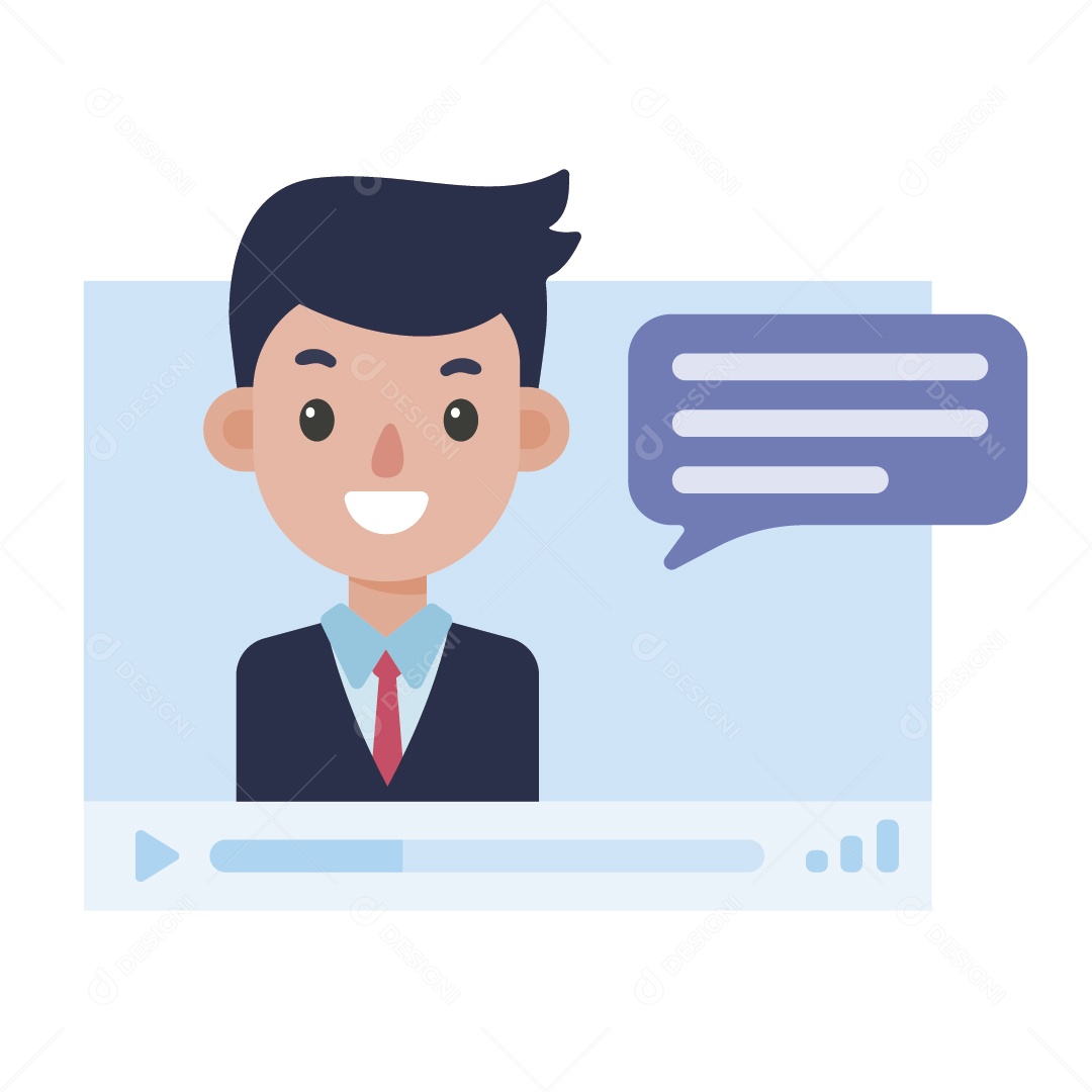 Ícone de Videochamada de Negócios Ilustração Vetor EPS