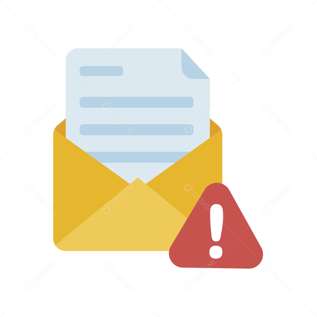 Mensagem de Aviso Ilustração Vetor EPS