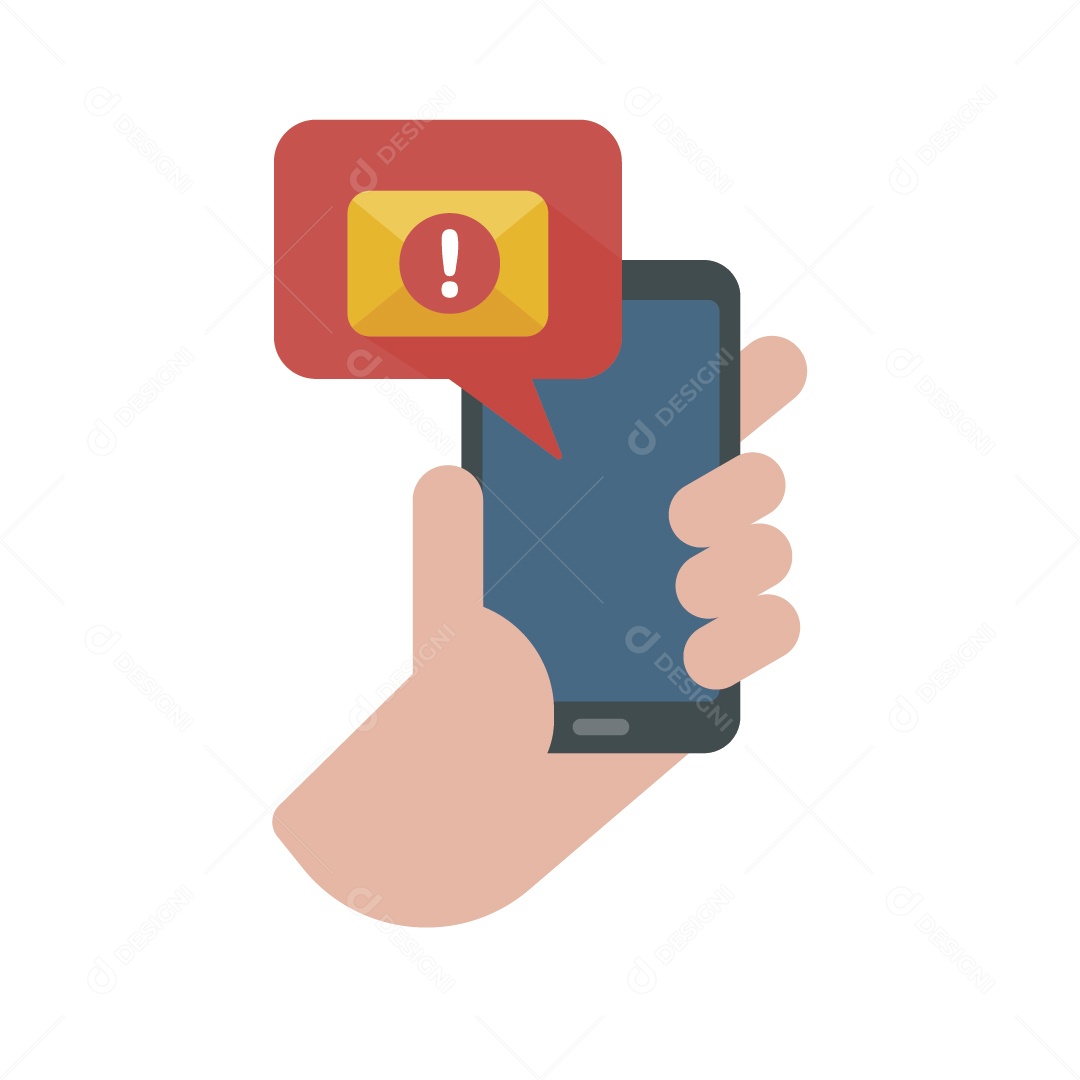 Mensagem de Aviso Ilustração Vetor EPS