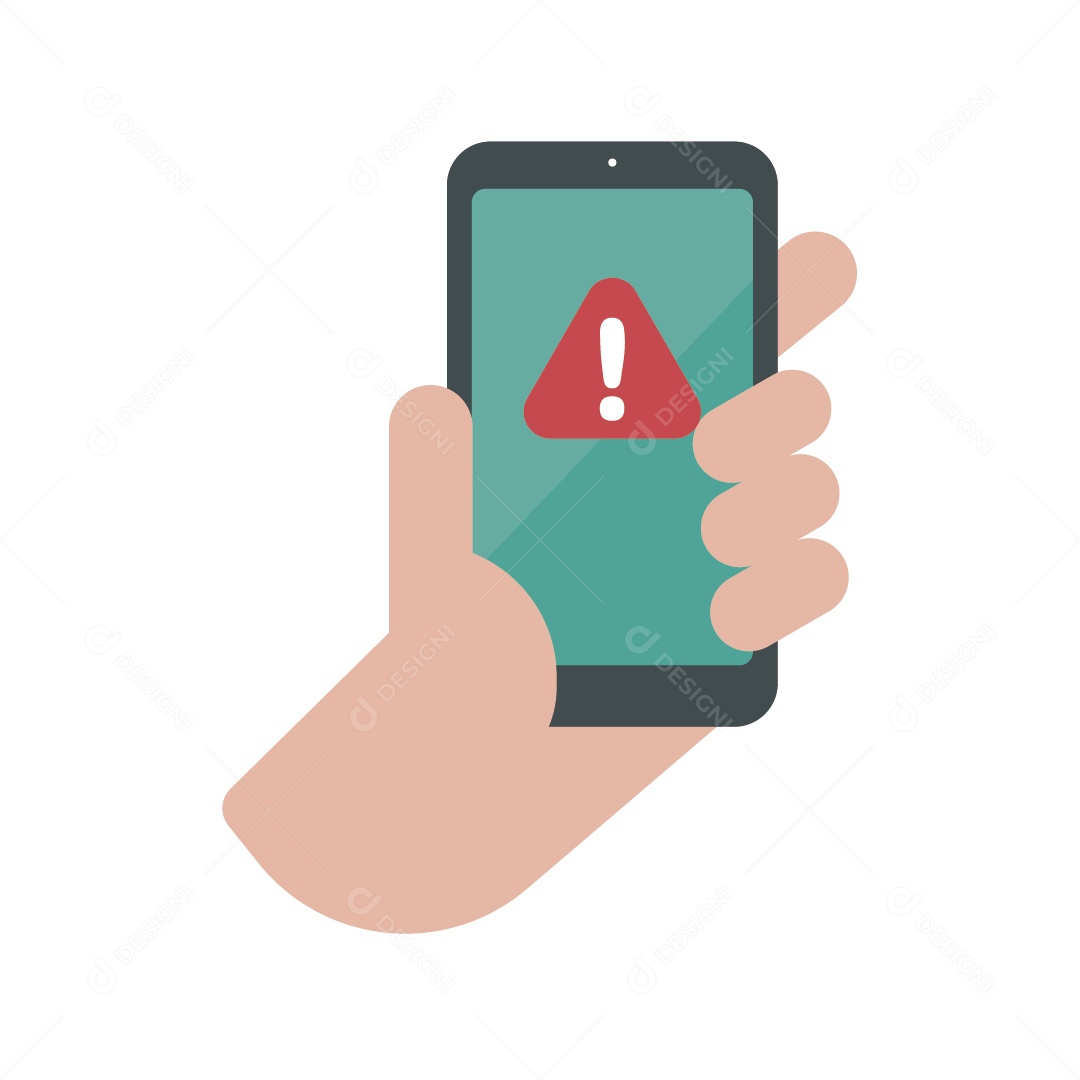 Mensagem de Aviso Ilustração Vetor EPS