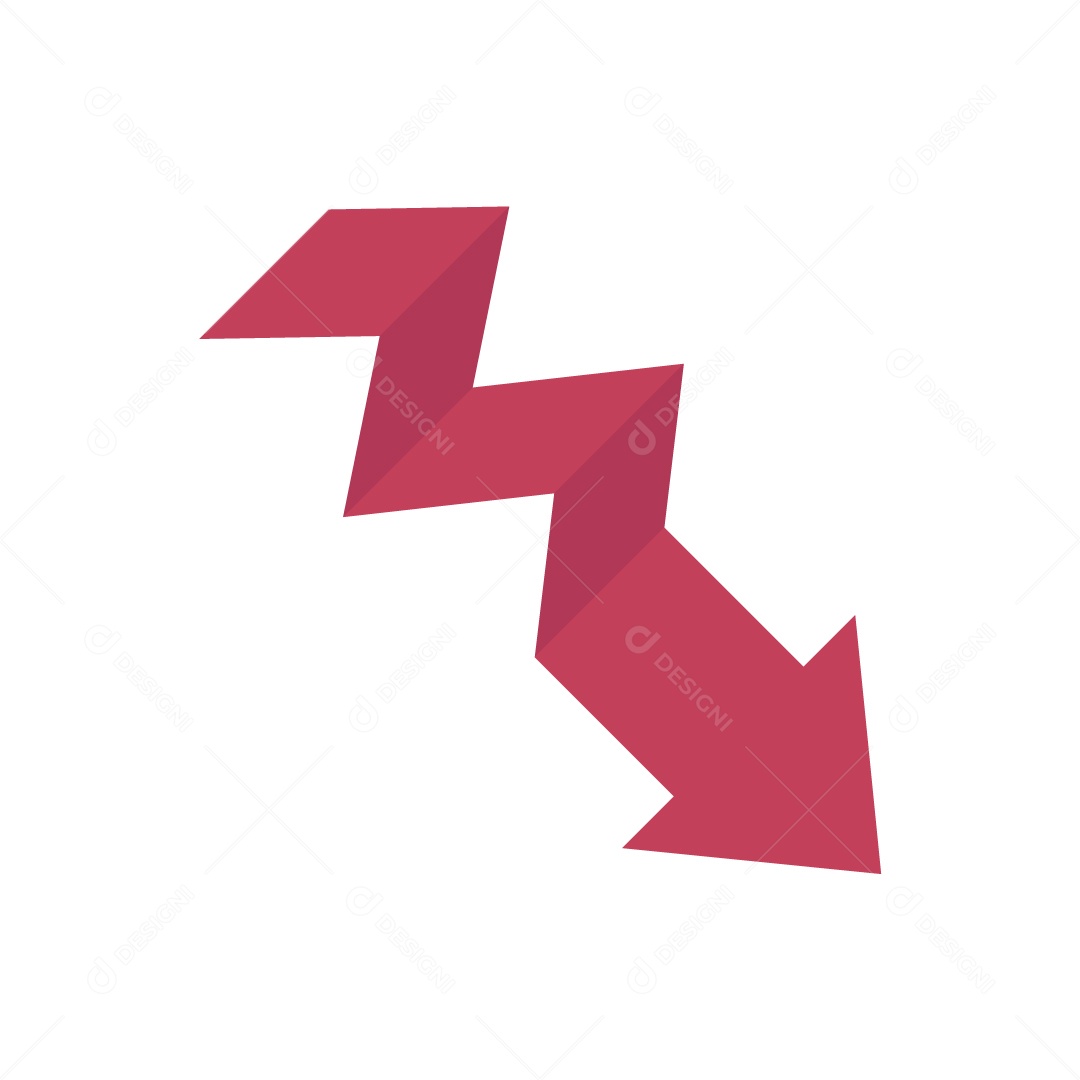 Seta Vermelha de Negócios Ilustração Vetor EPS