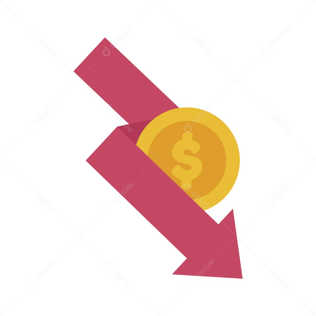 Seta Vermelha de Negócios Ilustração Vetor EPS