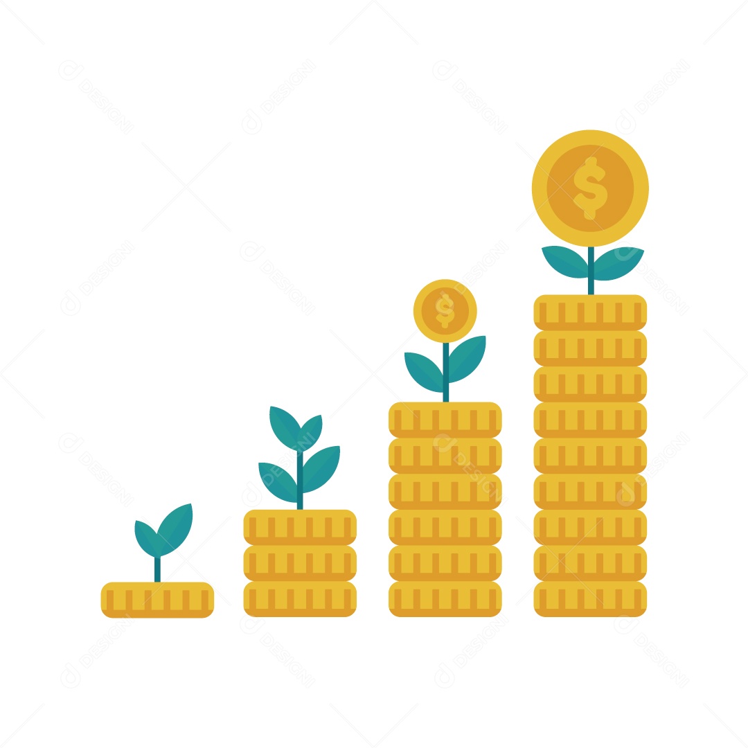 Gráfico de Investimento Ilustração Vetor EPS