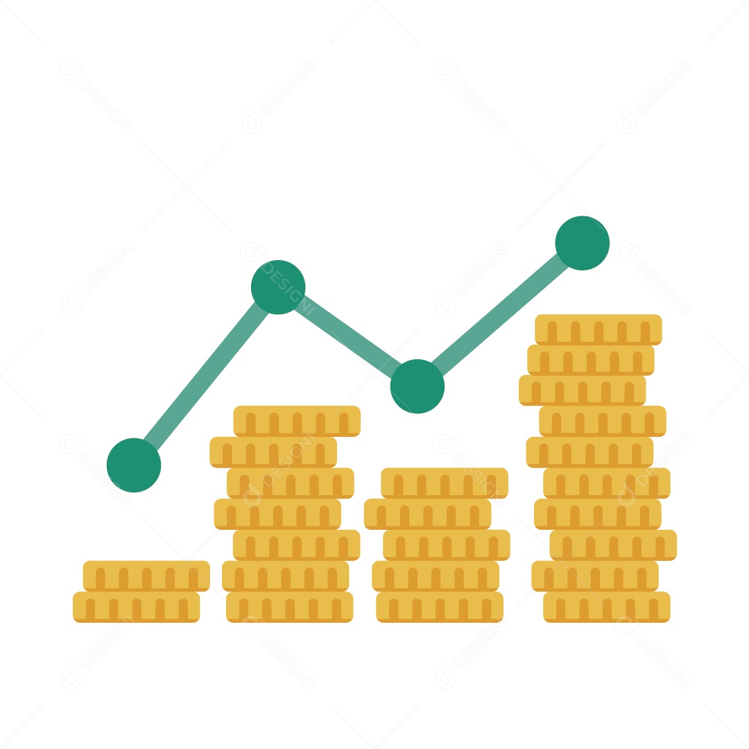 Gráfico Investimento Ilustração Vetor EPS