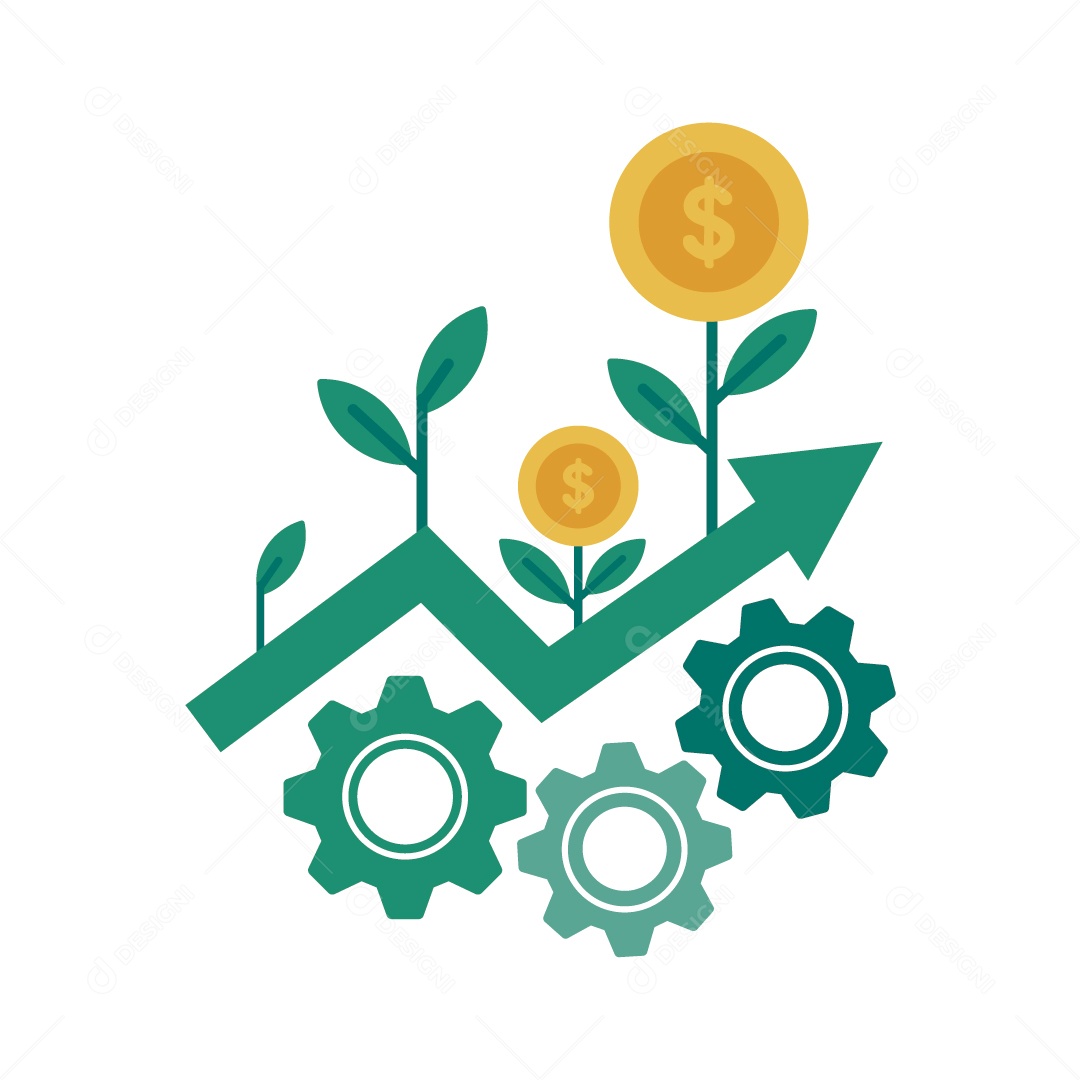 Gráfico de Investimento Ilustração Vetor EPS