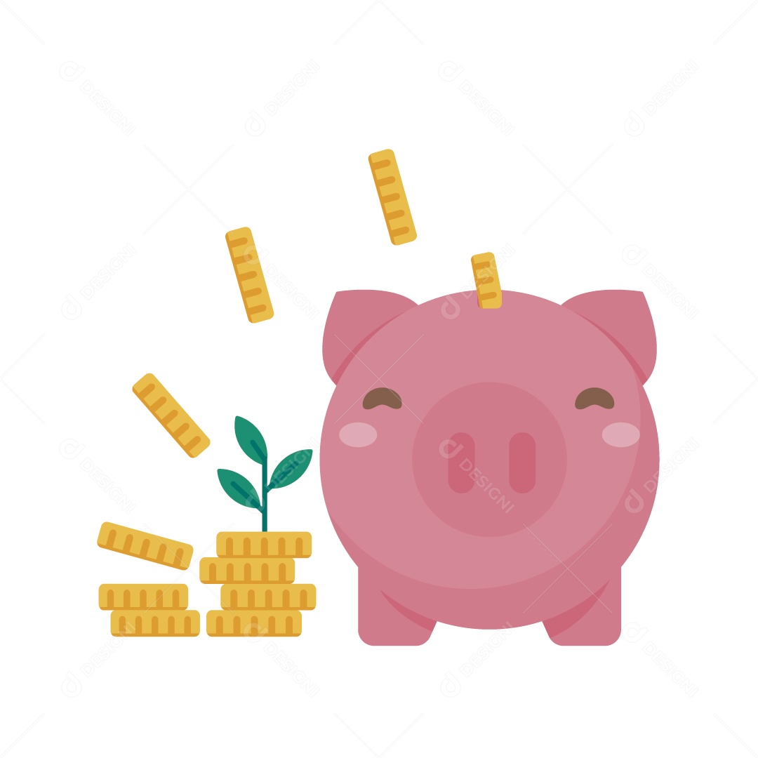 Cofrinho Ilustração Vetor EPS