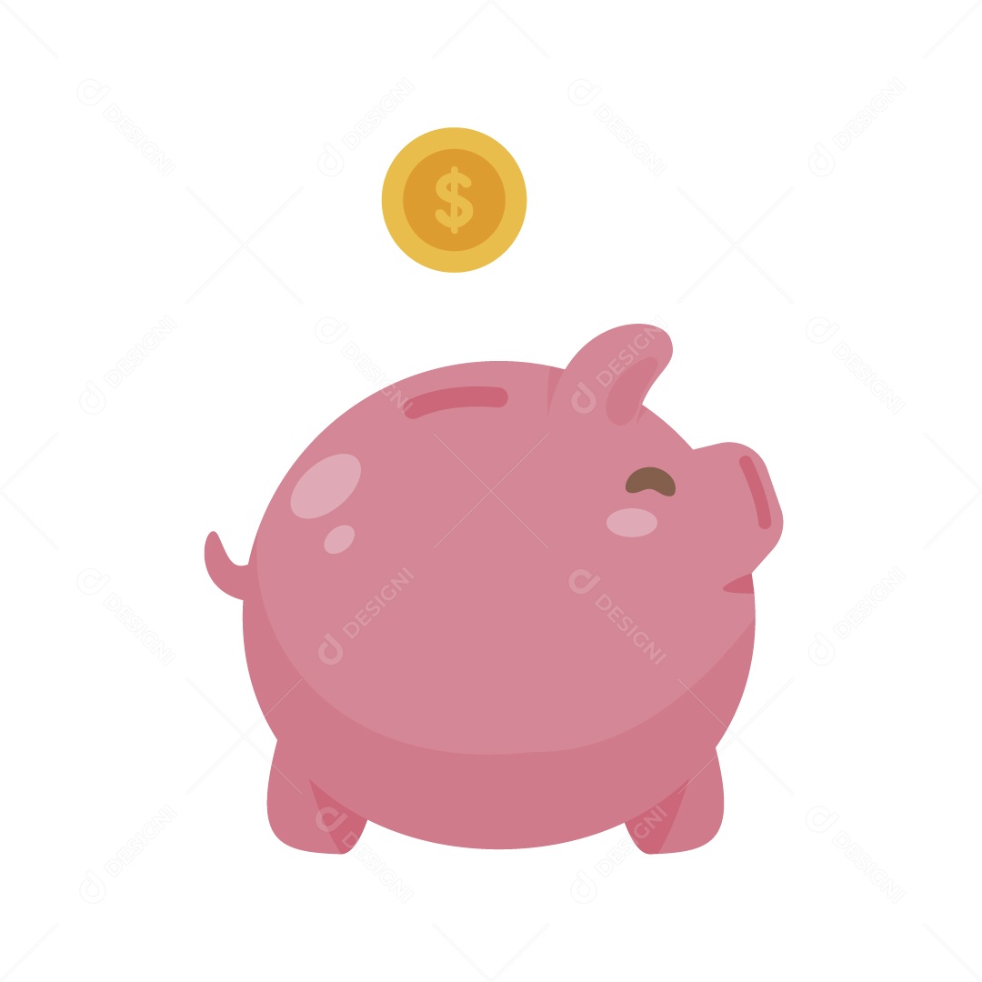 Cofrinho Ilustração Vetor EPS