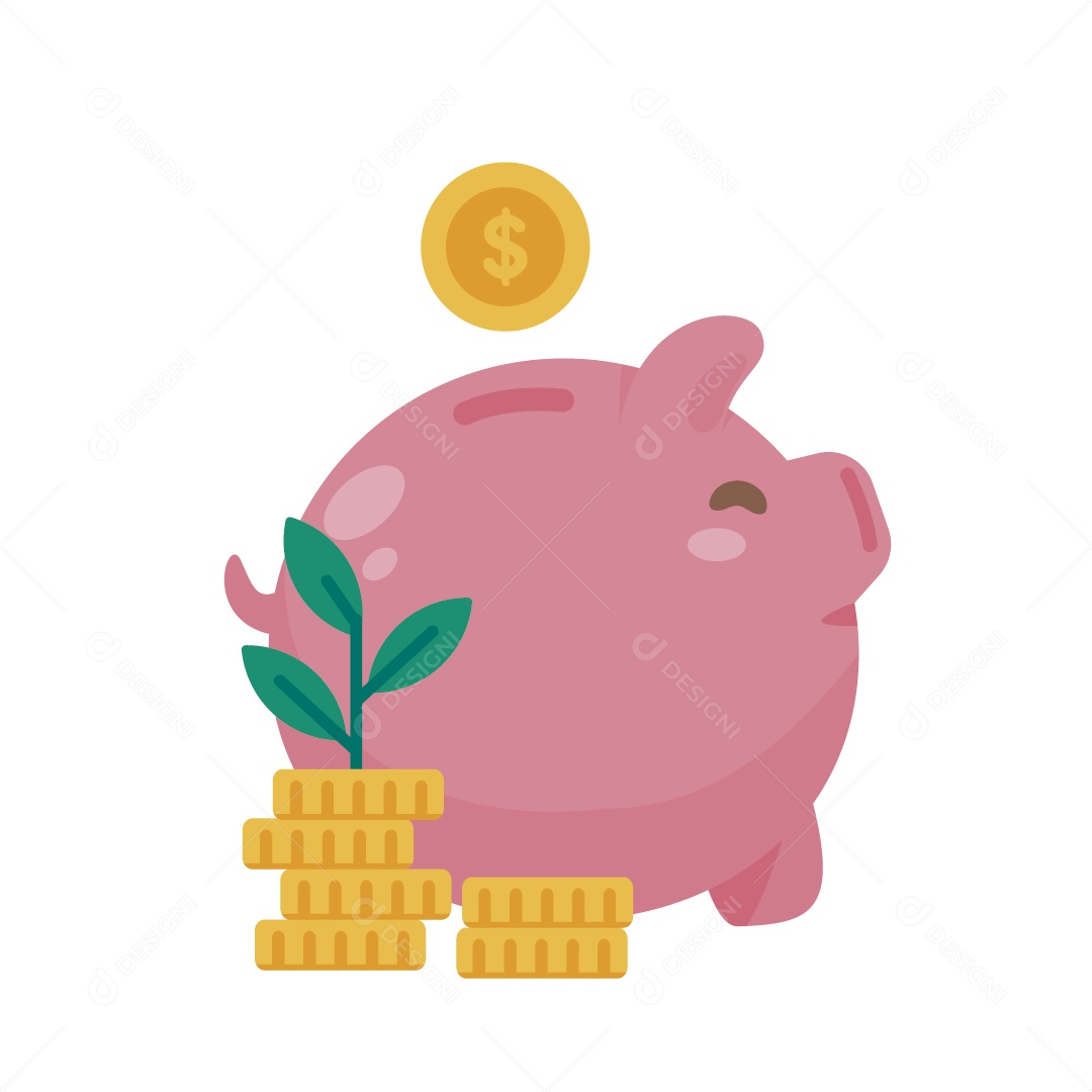 Cofrinho Ilustração Vetor EPS