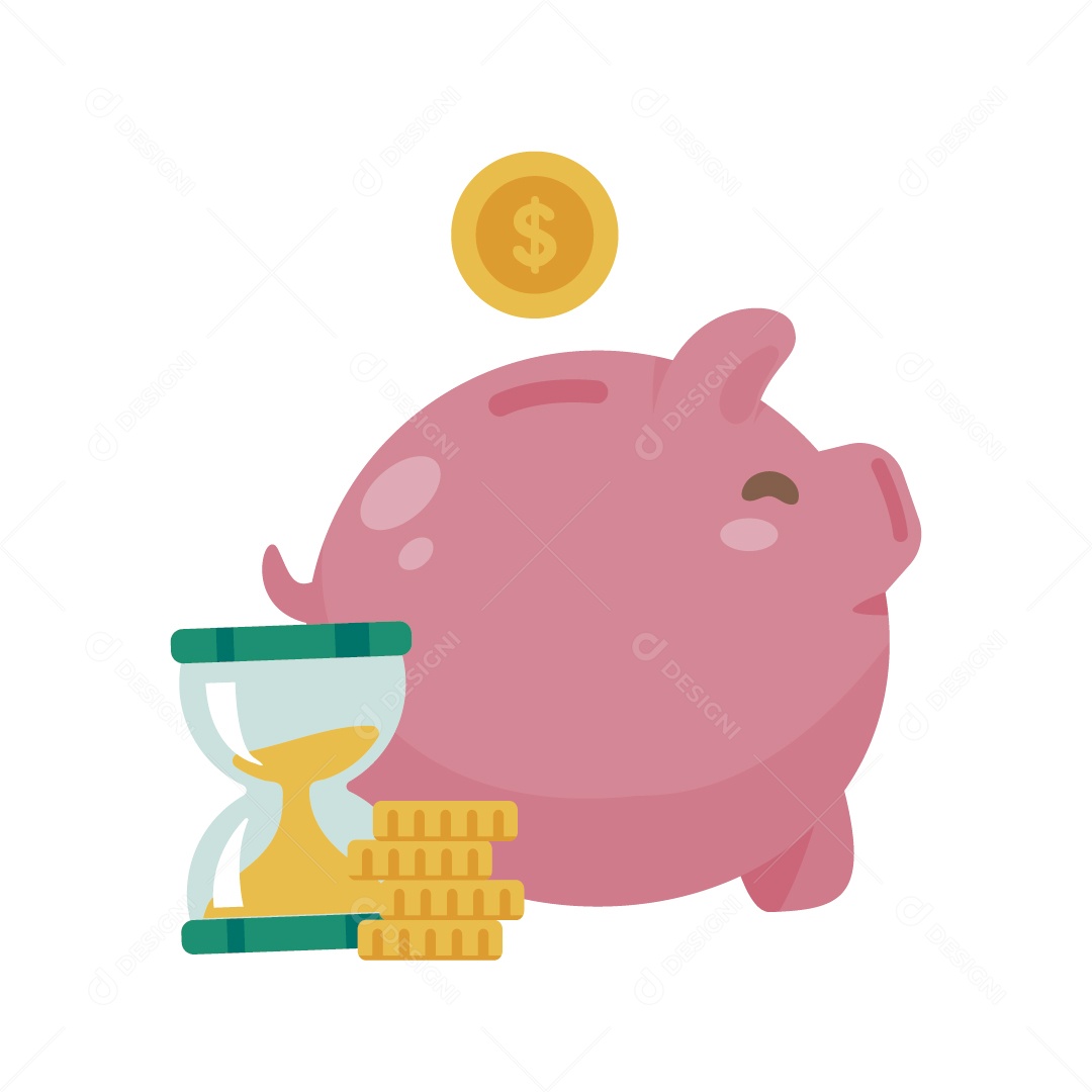 Cofrinho Ilustração Vetor EPS