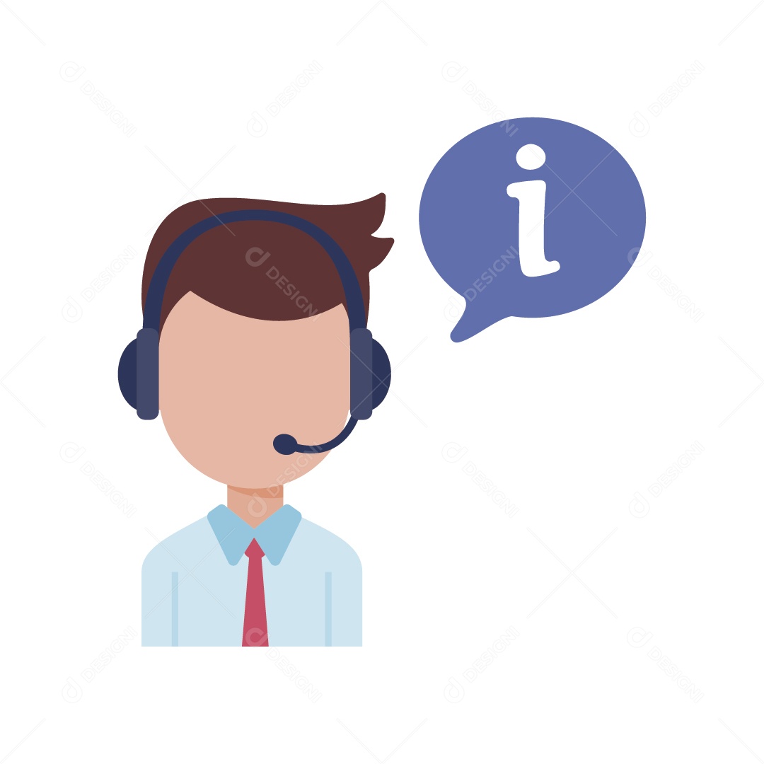 Atendente Ilustração Vetor EPS