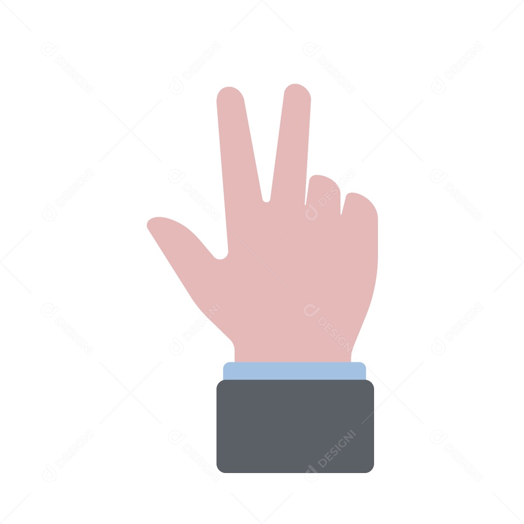 Ícone de Sinais de Dedos Ilustração Vetor EPS