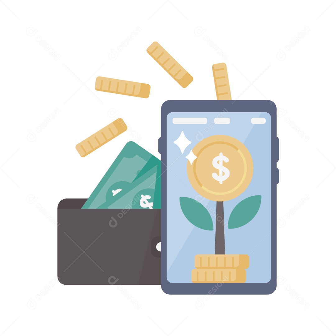 Finanças e Investimentos Ilustração Vetor EPS